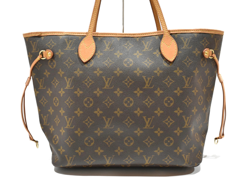 Louis Vuitton Bag Older Tote Neverfull Canvas Work Beige Monogram Mothers Tan